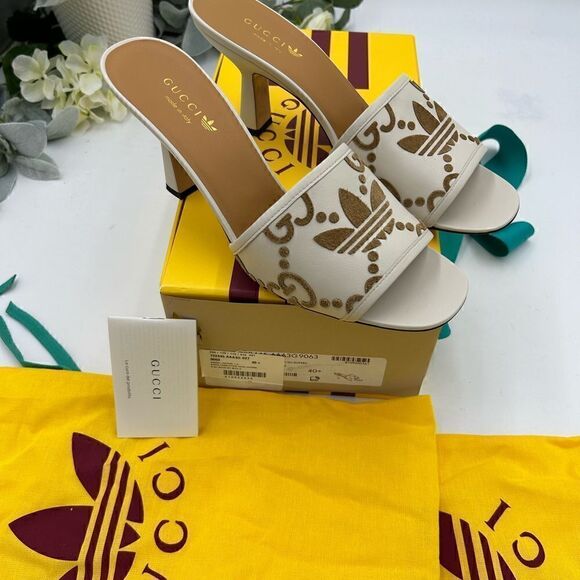 Women’s Gucci X Adidas, slide sandals, size 40.5 made in Italy - Picture 9 of 9